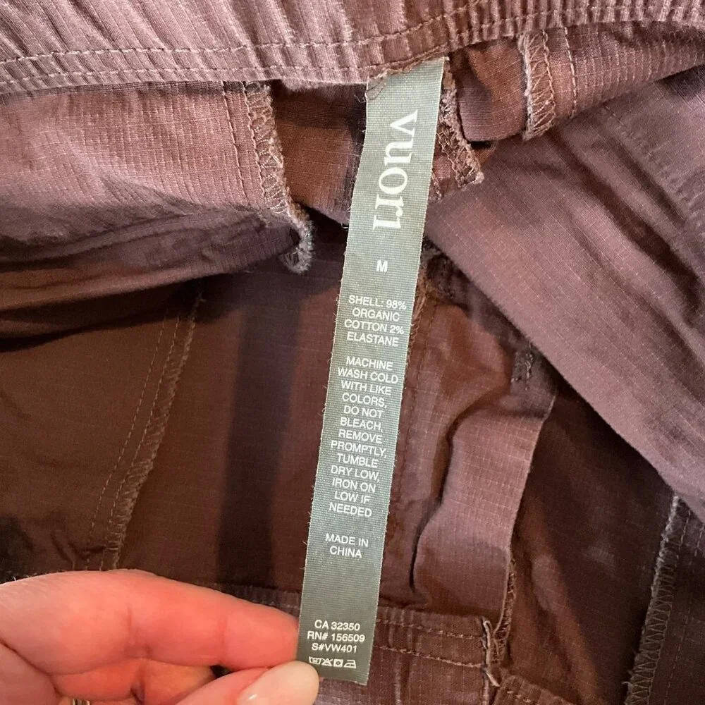 Vuori Ripstop Pants Chestnut Brown Mid Rise Drawstring Size Medium M - Picture 9 of 9